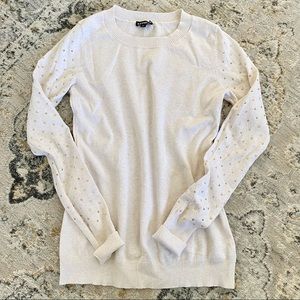 Express crewneck rhinestone fitted sweater